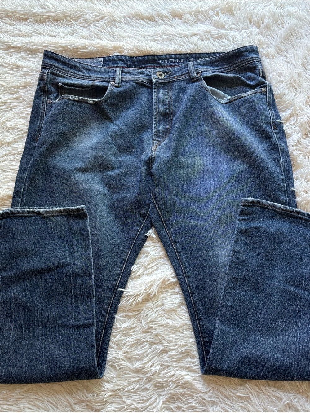 Slim Fit Men's Jeans in Dark Blue